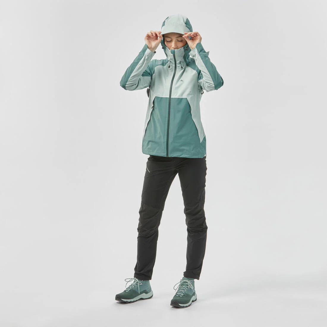 Chamarra ligera impermeable de senderismo montaña - MH500 - Mujer - Image 9