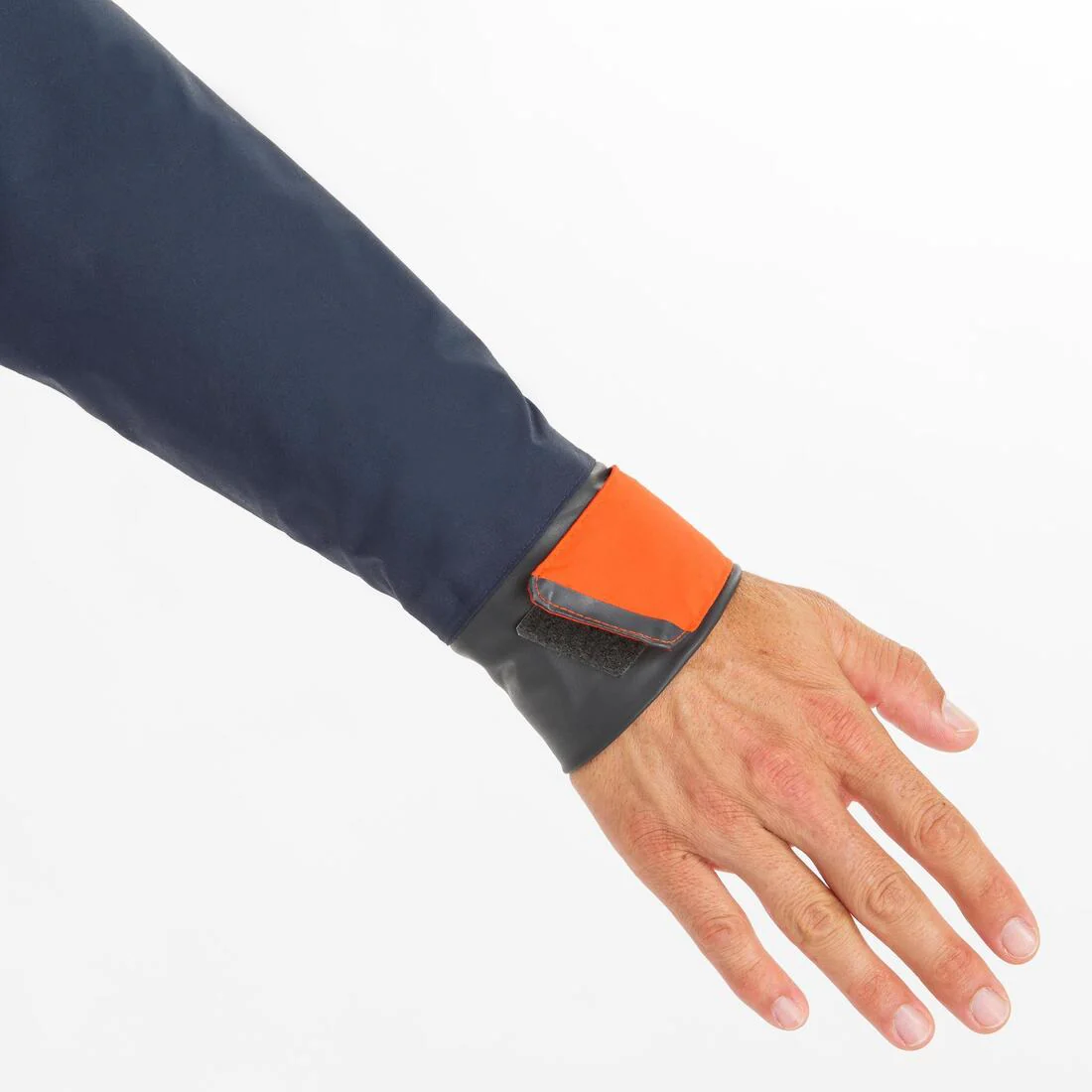 Chamarra náutica de vela rompevientos azul oscuro/naranja para hombre Dinghy 500 - Image 9