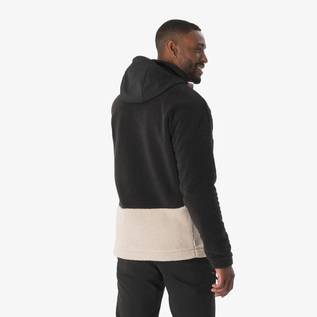 Chamarra polar cálida sherpa de senderismo hombre - SH900 beige - Image 3
