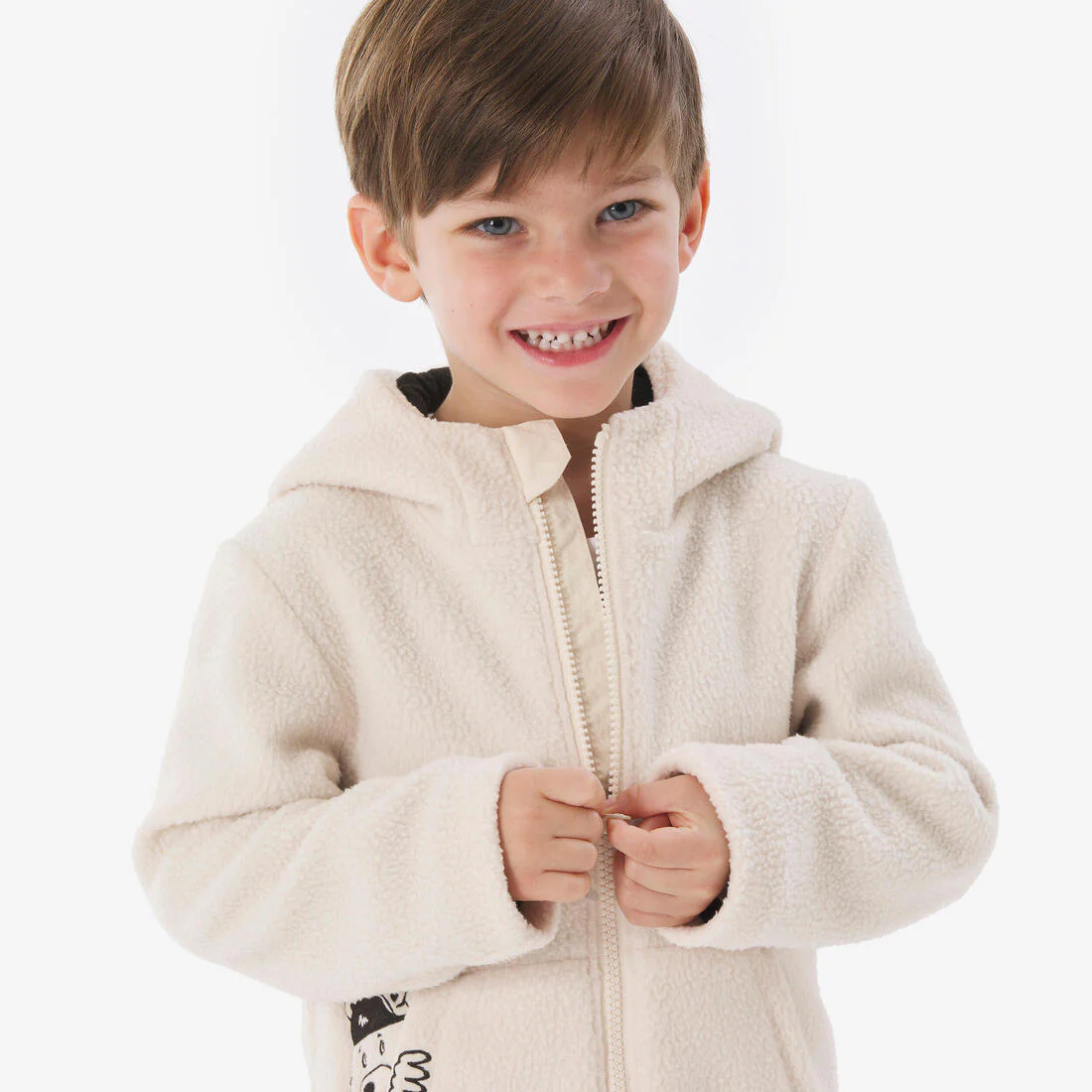 Chamarra de senderismo de forro polar sherpa para niños de 2 a 6 años NH500 - Image 6