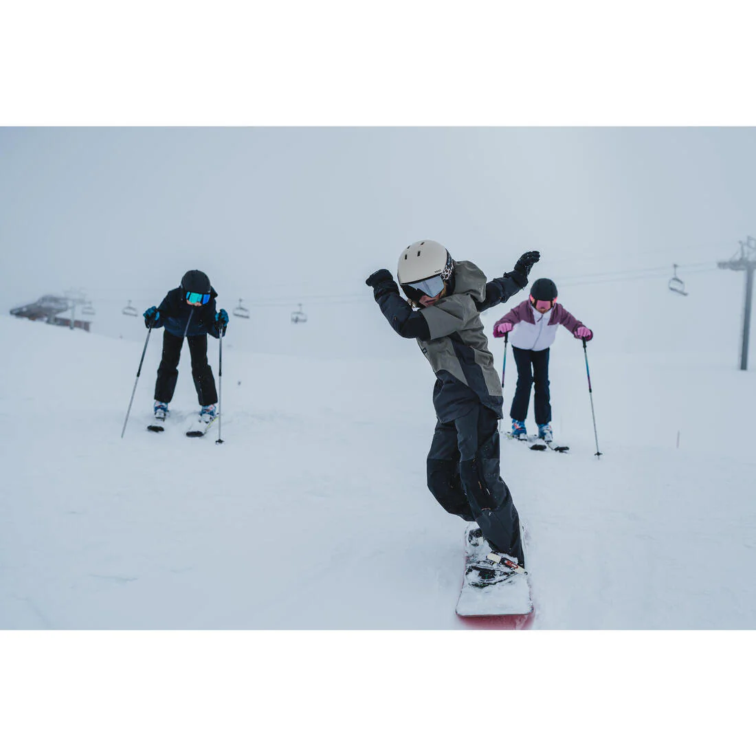 Chaqueta de Nieve Snowboard y Ski Niños - Dreamscape SNB 500 Impermeable Caqui - Image 10