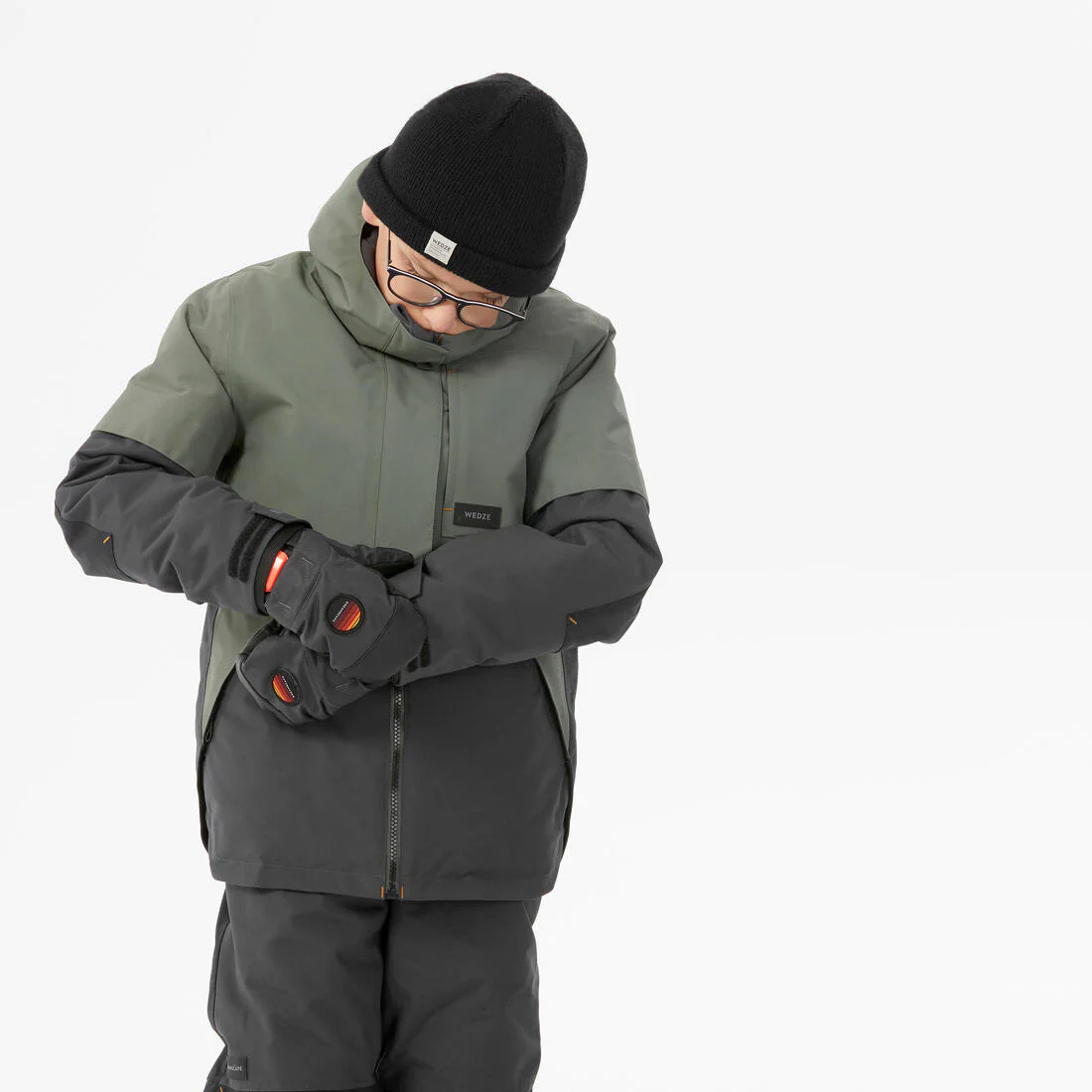 Chaqueta de Nieve Snowboard y Ski Niños - Dreamscape SNB 500 Impermeable Caqui - Image 12