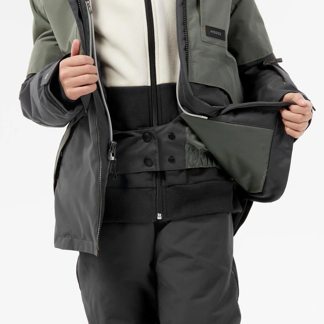 Chaqueta de Nieve Snowboard y Ski Niños - Dreamscape SNB 500 Impermeable Caqui - Image 17