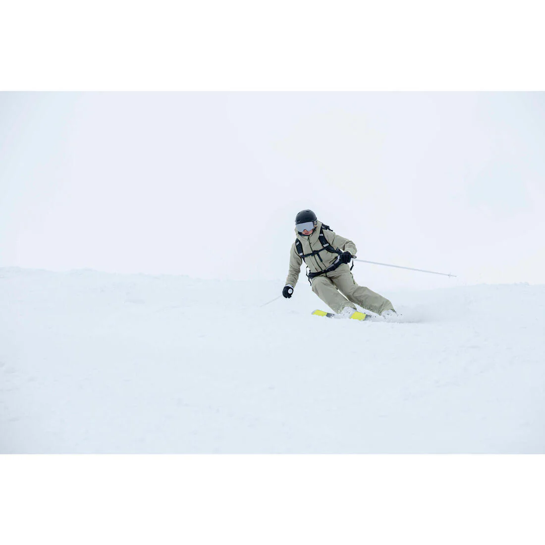 Chaqueta de Nieve Ski y Snowboard Mujer - Wedze FR 100 Impermeable Caqui - Image 10
