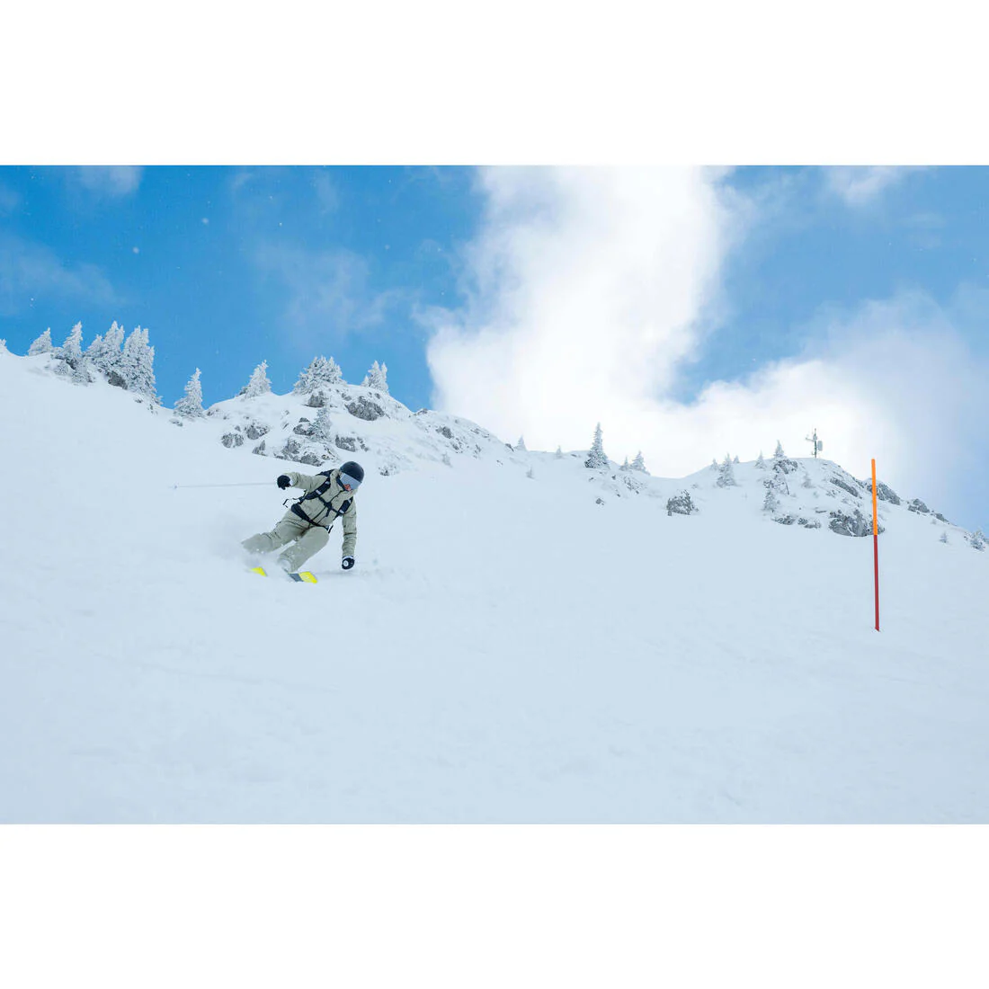 Chaqueta de Nieve Ski y Snowboard Mujer - Wedze FR 100 Impermeable Caqui - Image 13