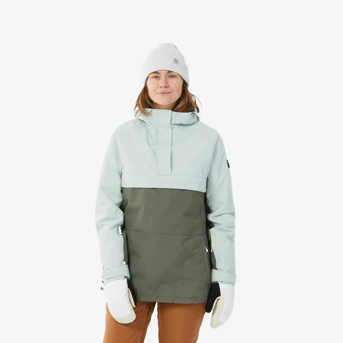 Chaqueta de Nieve Snowboard y Ski Mujer - Dreamscape 100 Impermeable 1/2 Cierre