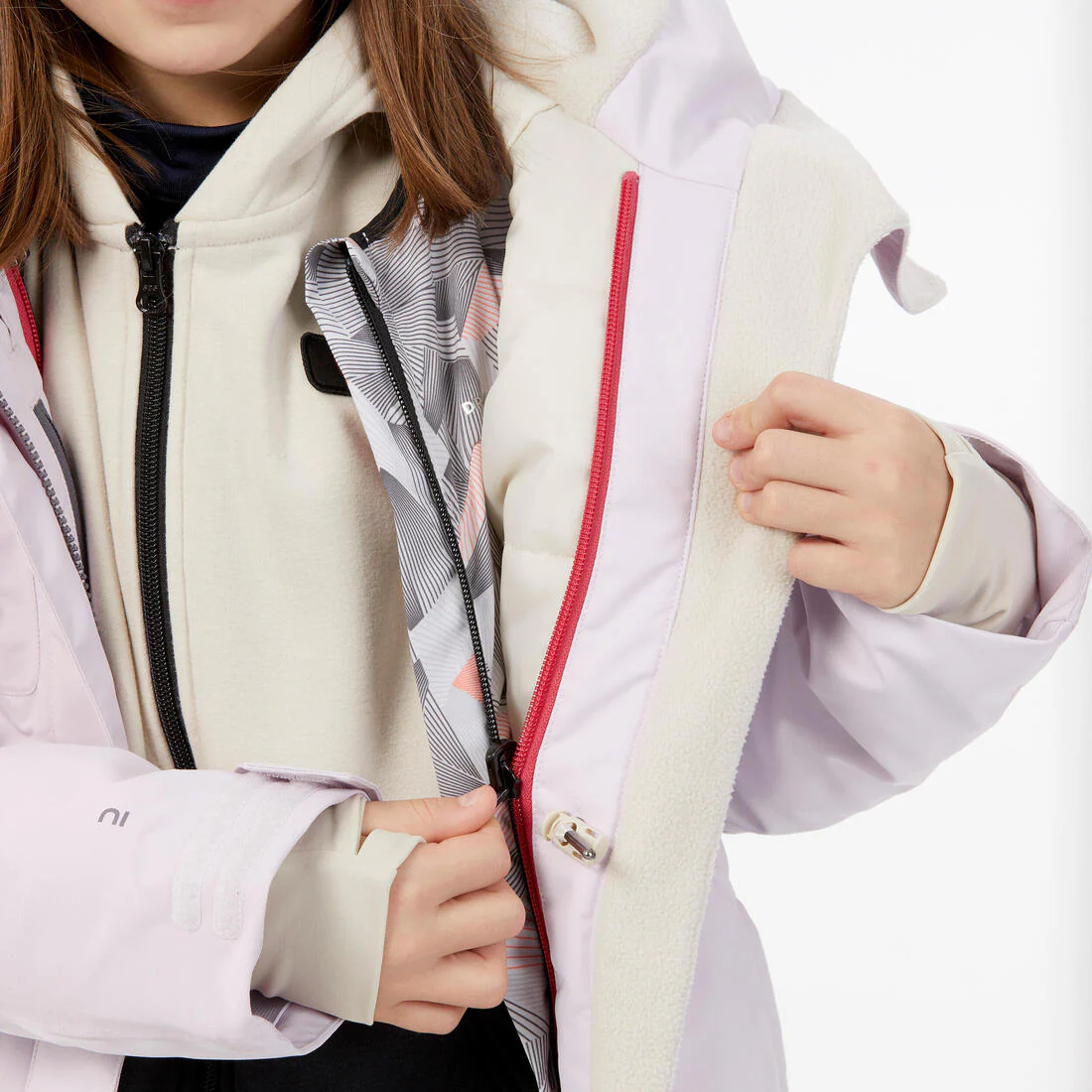 Chaqueta de Nieve Snowboard y Ski Niños - Dreamscape SNB 500 Impermeable Rosada - Image 3
