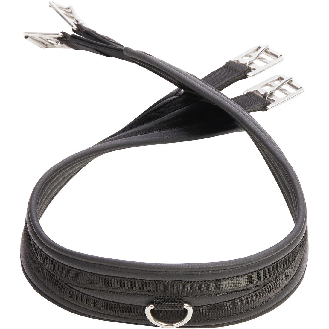 Cincha de equitación negro sintético para caballo/poni 100 - Image 3