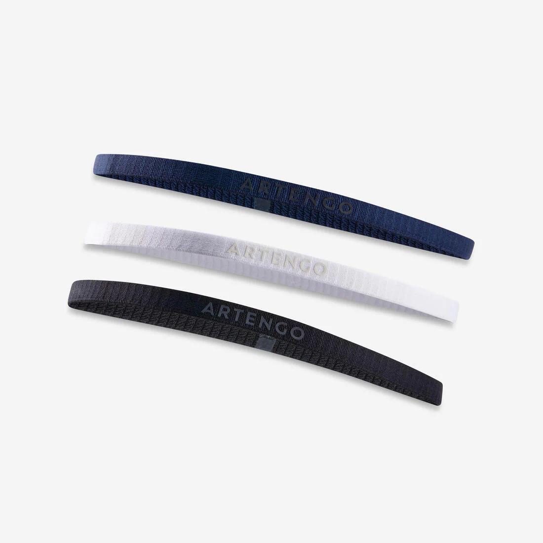 CINTA ELÁSTICA SUJECIÓN DEL PELO  X3  NEGRO BLANCO AZUL MARINO