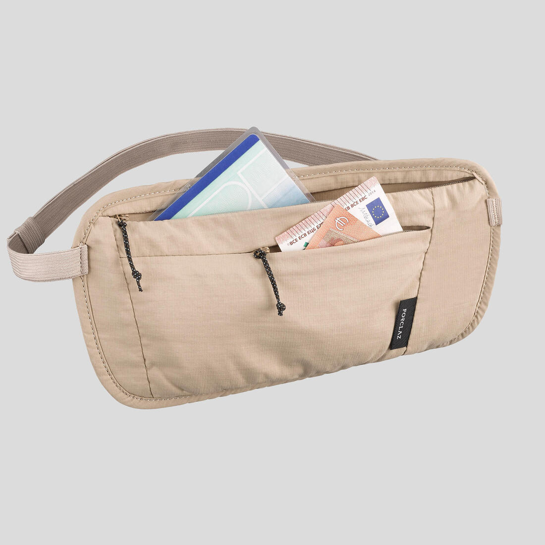 Cinturón cangurera de viaje discreto y seguro con bolsillo antiRFID beige Travel - Image 6