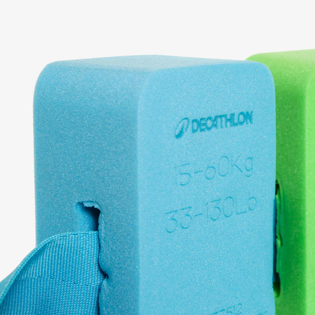 Cinturón de natación con bloques de espuma azul y verde para niños de 15 a 60 kg - Image 4