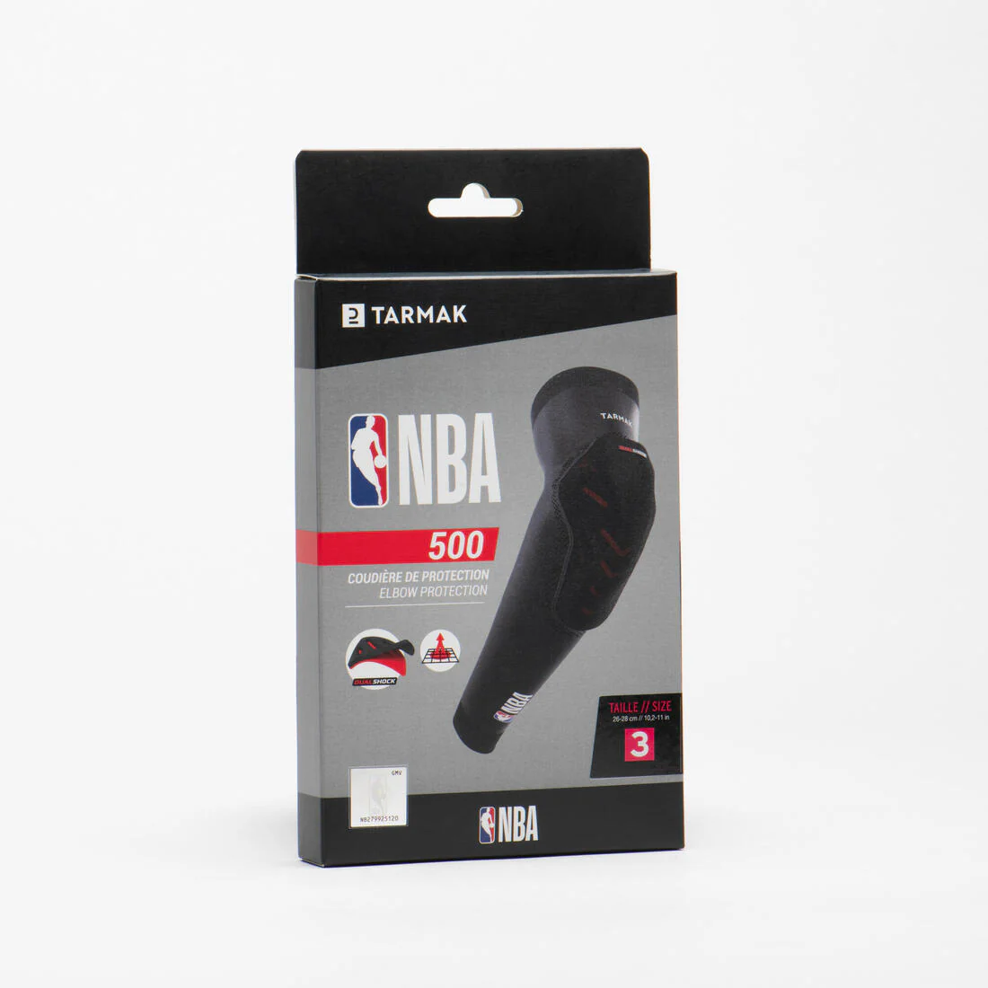 Codera de protección de básquetbol NBA Dualshock adulto - EP500 negro - Image 8