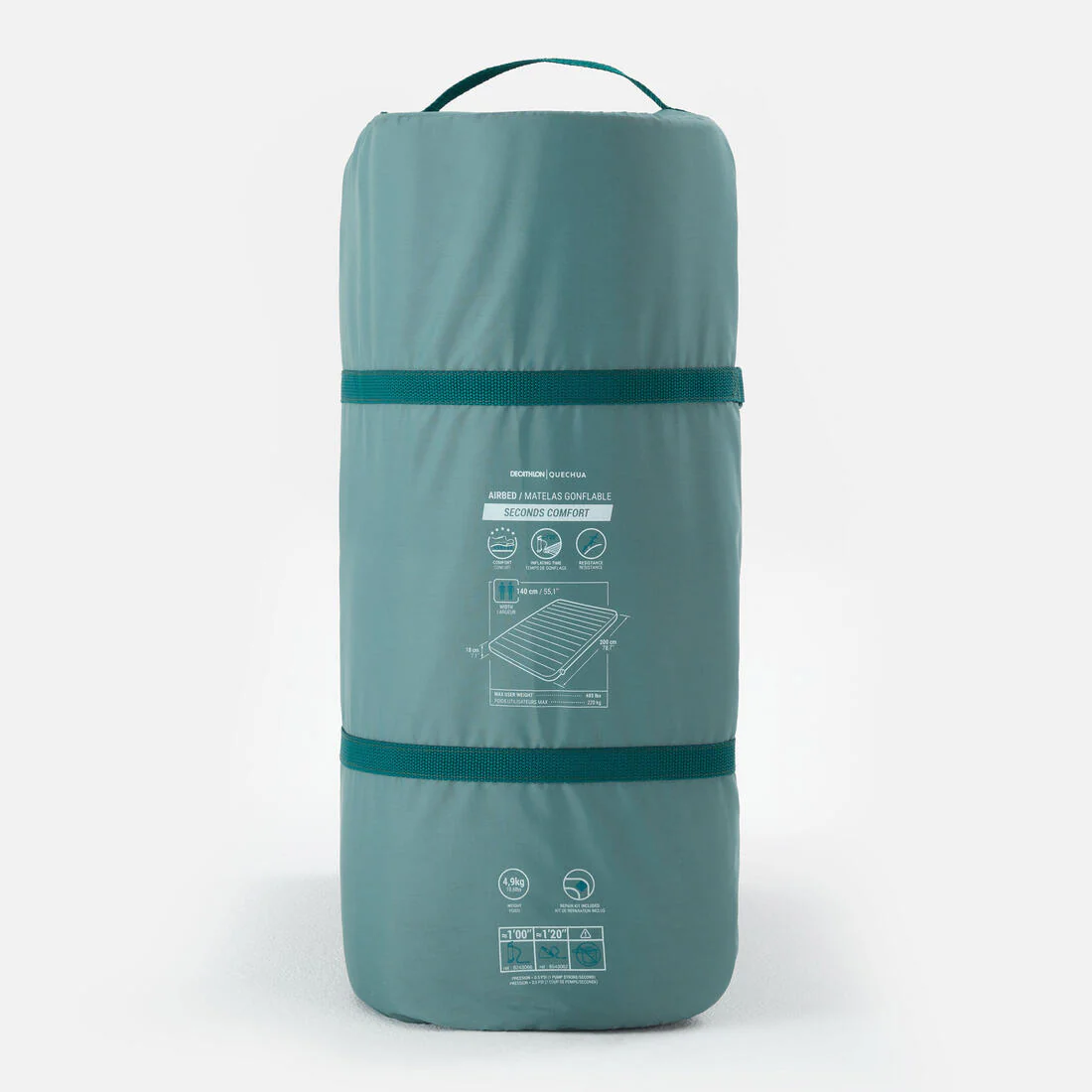 Colchón inflable de camping de 140 cm para dos personas Air Seconds Comfort - Image 3