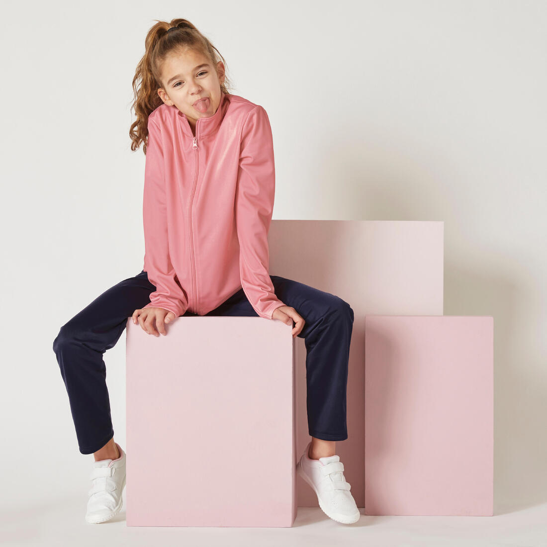 Conjunto deportivo Gym'y Niños Rosa Pantalón Azul Marino Sintético Transpirable - Image 18