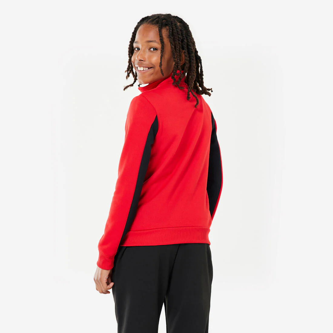 Conjunto deportivo transpirable rojo con unisex para niños - Image 8