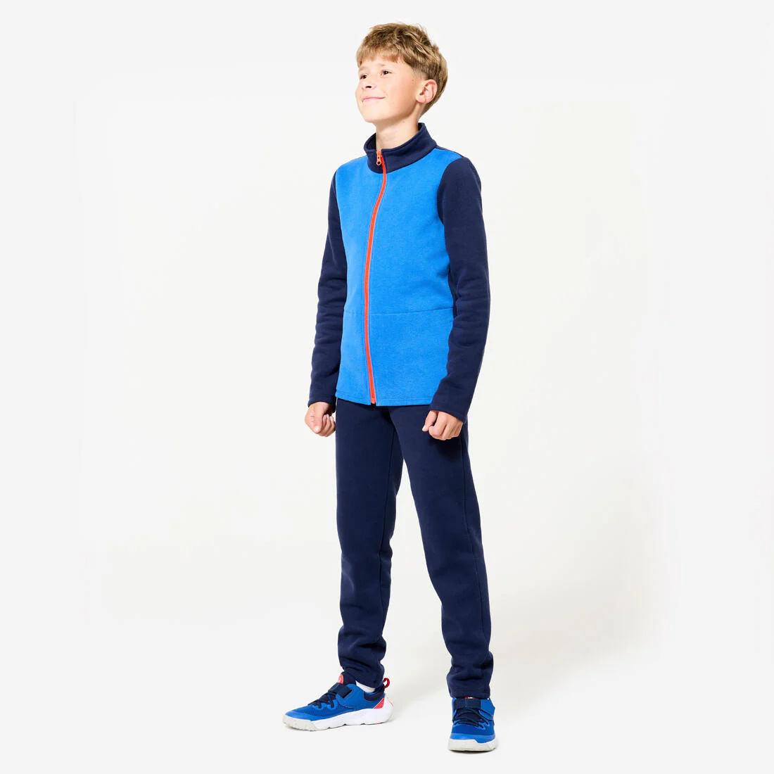 Conjunto deportivo Warmy Niños Azul Cierre Cálido