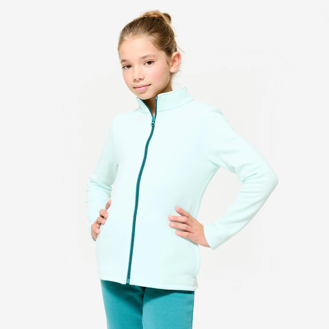 Conjunto deportivo Warmy Niños Verde Cierre Cálido - Image 2