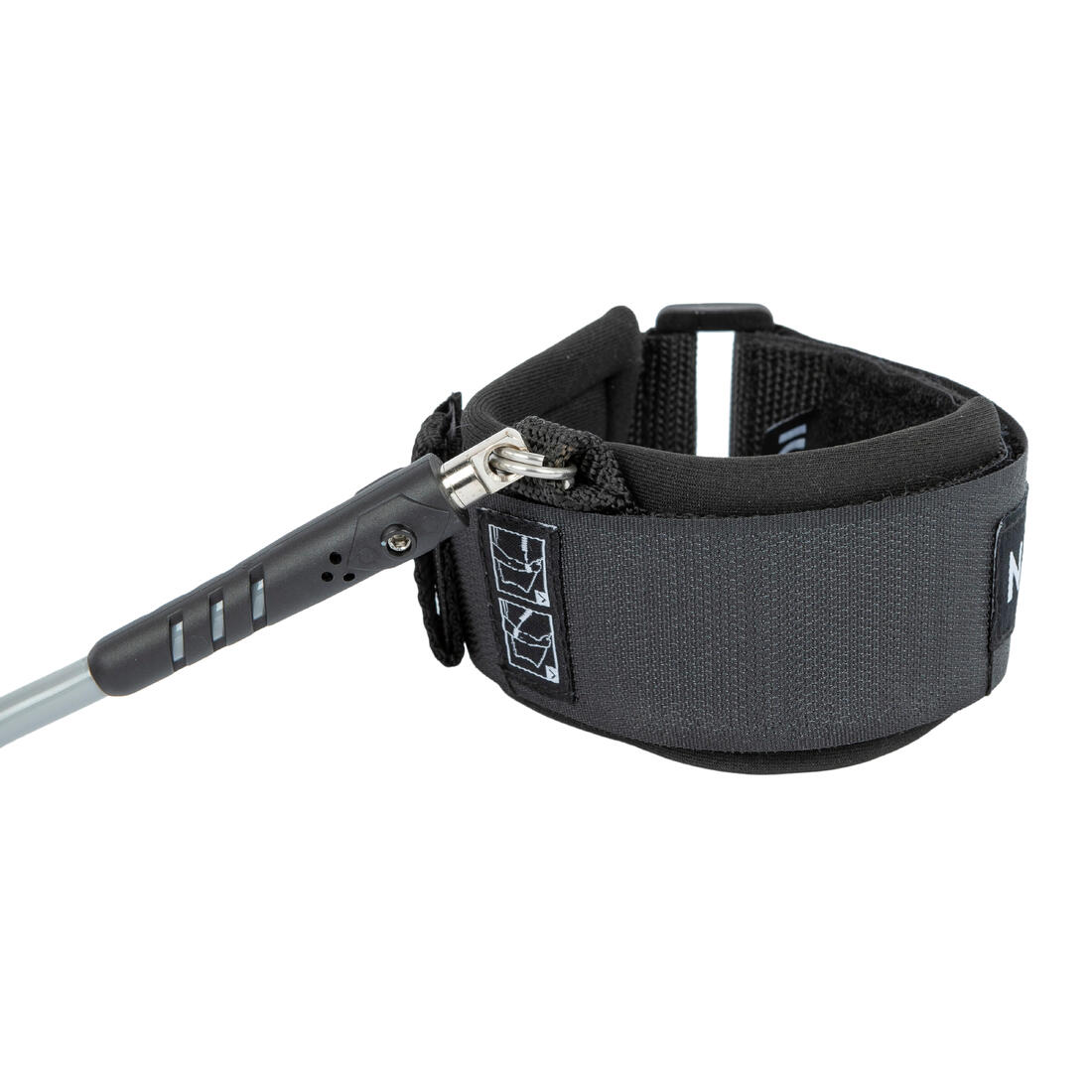 Correa de bodyboard 2 en 1 para muñeca o bíceps gris 500Plug incluido - Image 4