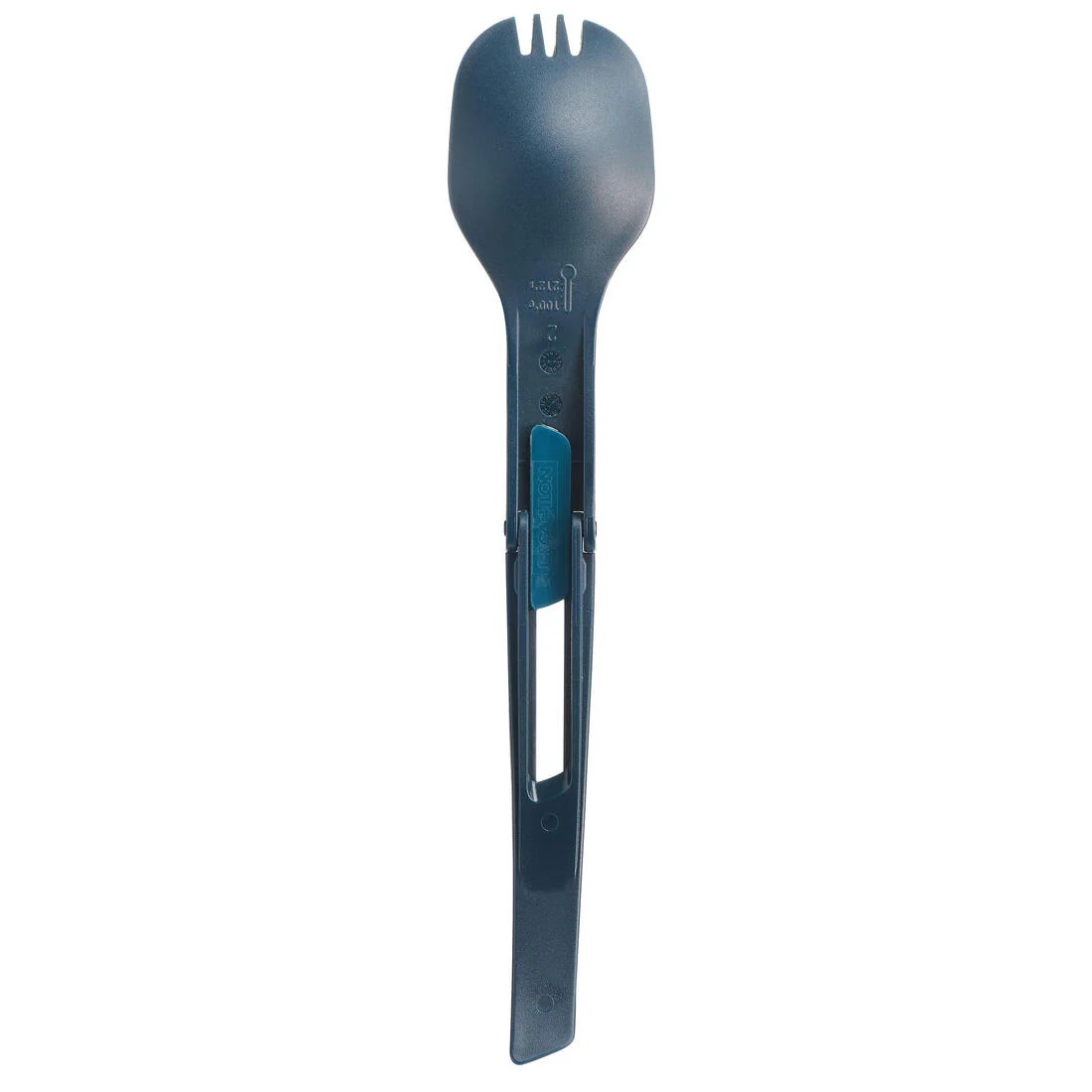 Cubierto plegable trekking (tenedor / cuchara) - TREK 500 plástico azul - Image 5