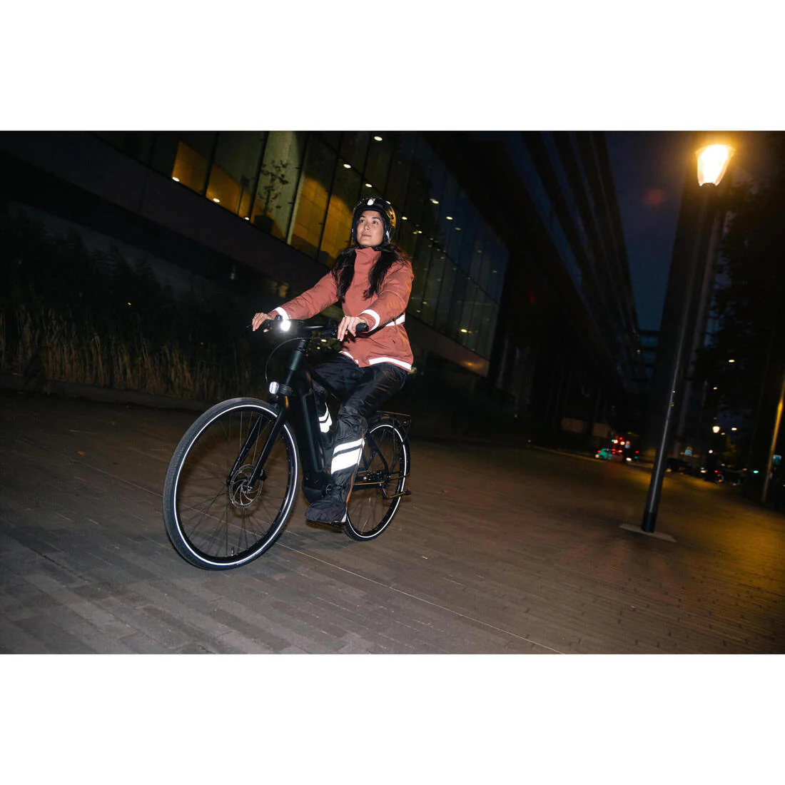 Cubrepantalón de ciclismo urbano impermeable con cubrecalzado integrado 540 - Image 13