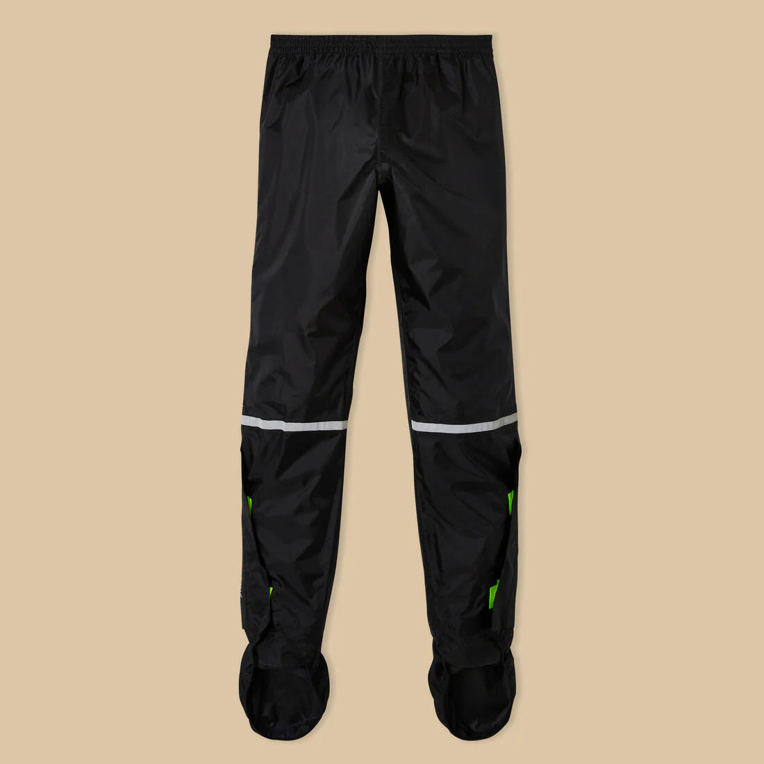 Cubrepantalón de ciclismo urbano impermeable con cubrecalzado negro 100 - Image 12