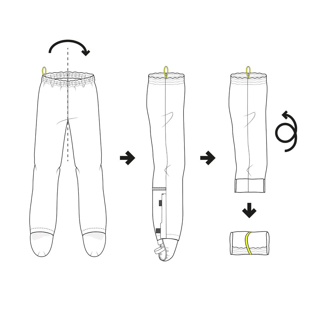 Cubrepantalón de ciclismo urbano impermeable con cubrecalzado negro 100 - Image 14