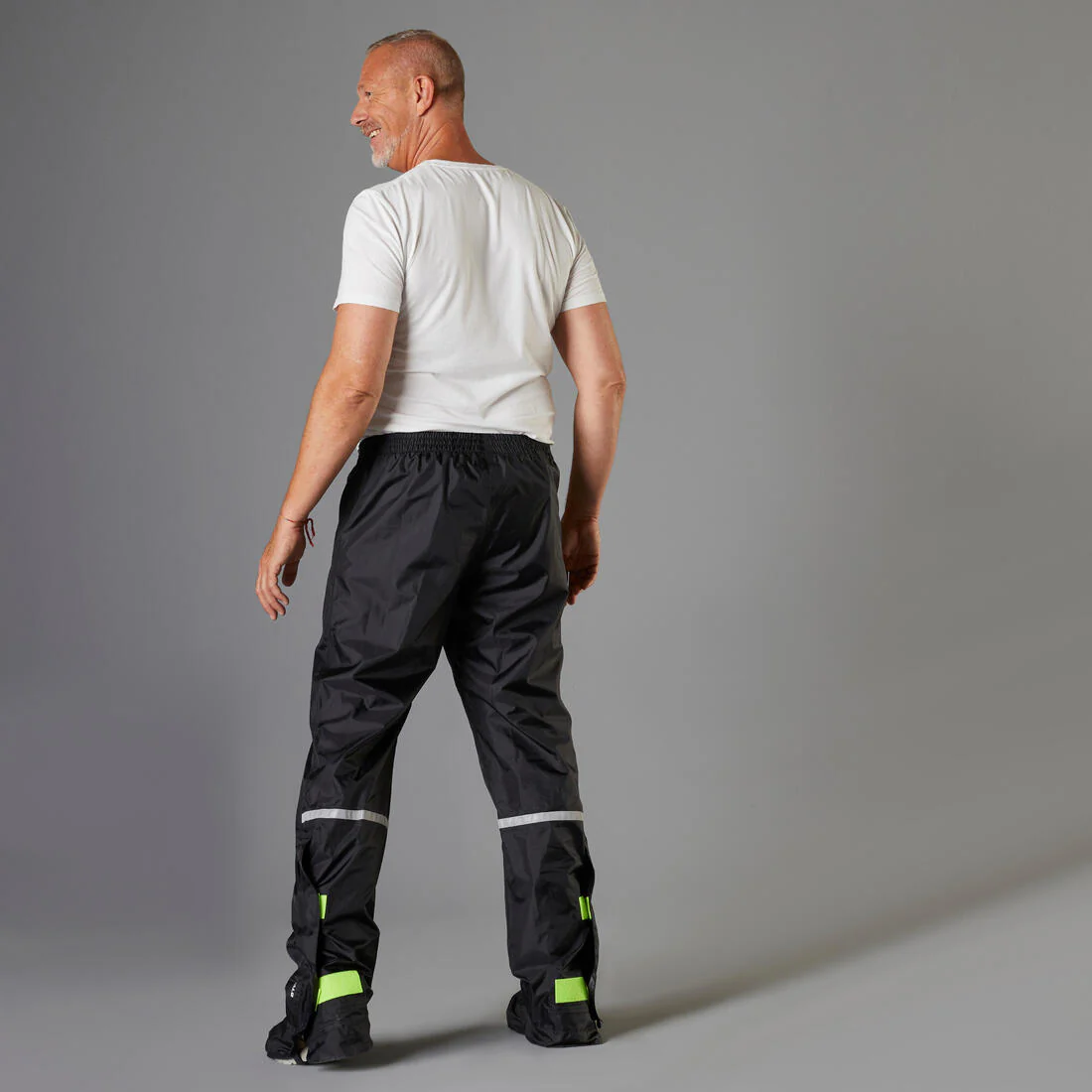 Cubrepantalón de ciclismo urbano impermeable con cubrecalzado negro 100 - Image 8