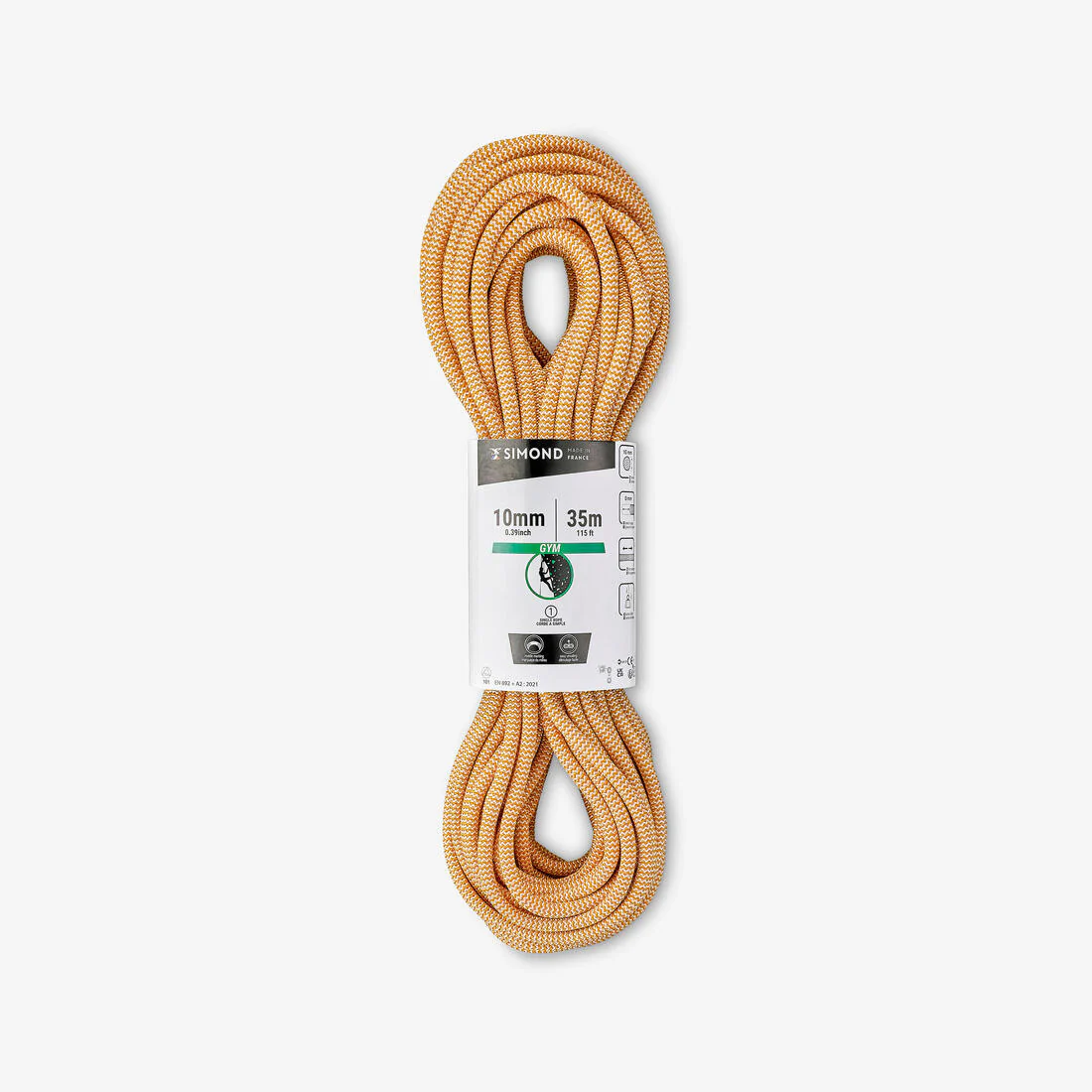 Cuerda de escalada de 10 mm x 35 m naranja Klimb Gym