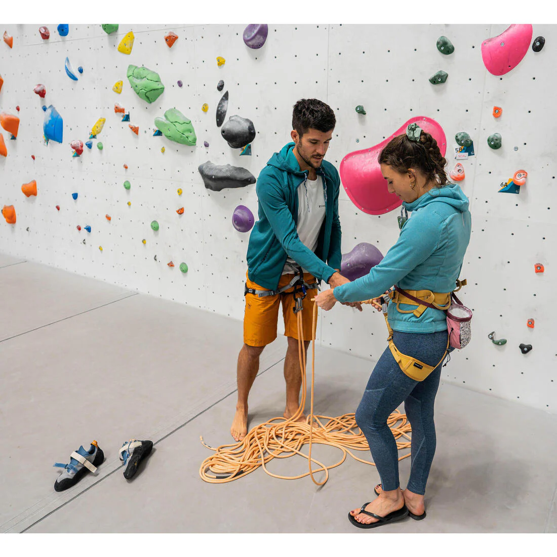 Cuerda de escalada de 10 mm x 35 m naranja Klimb Gym - Image 10