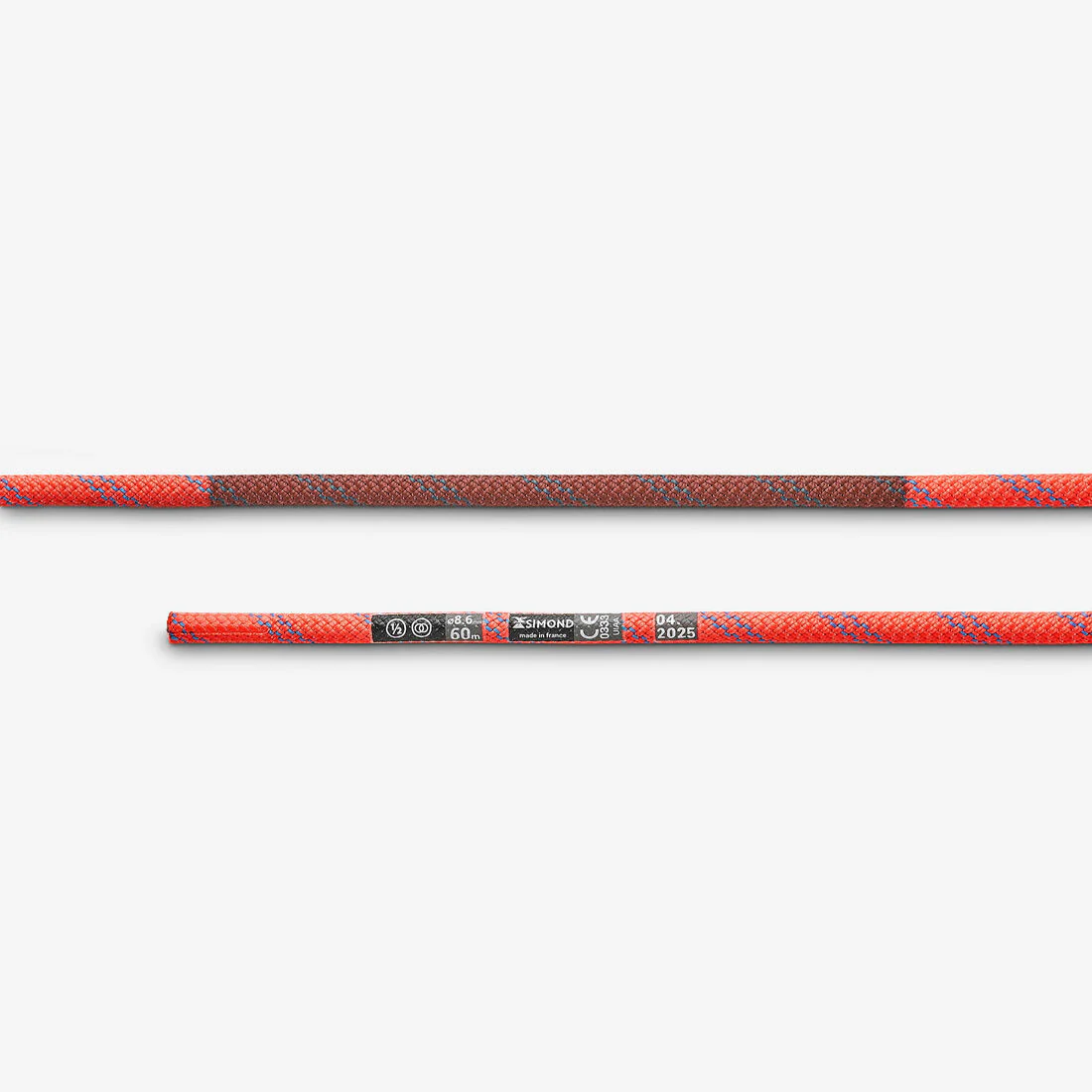 Cuerda doble de escalada y alpinismo de 8.6 mm x 60 m azul Rappel - Image 8