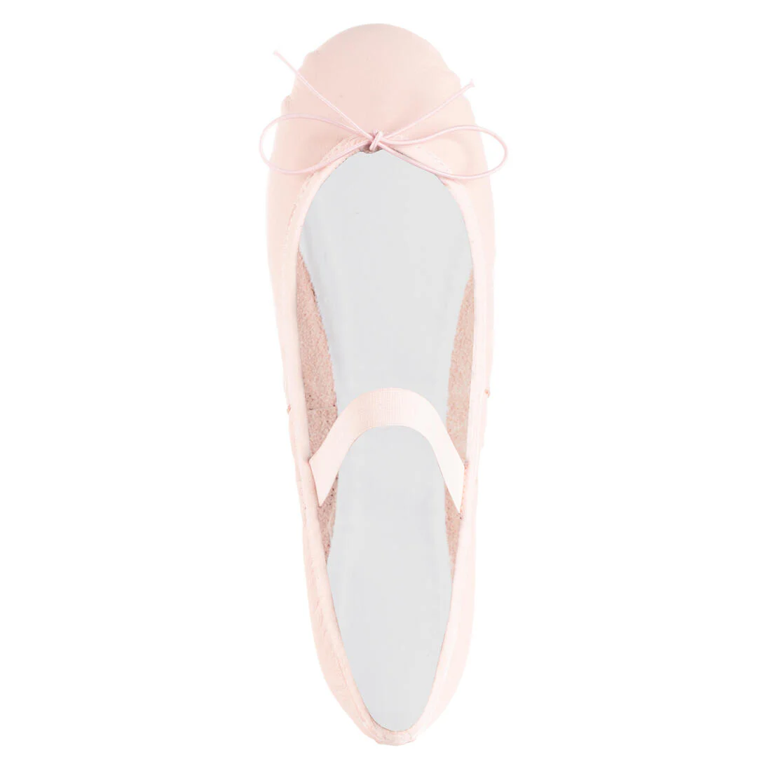 Demi-pointes en cuir de danse classique semelle entière enfant, rose - Image 3