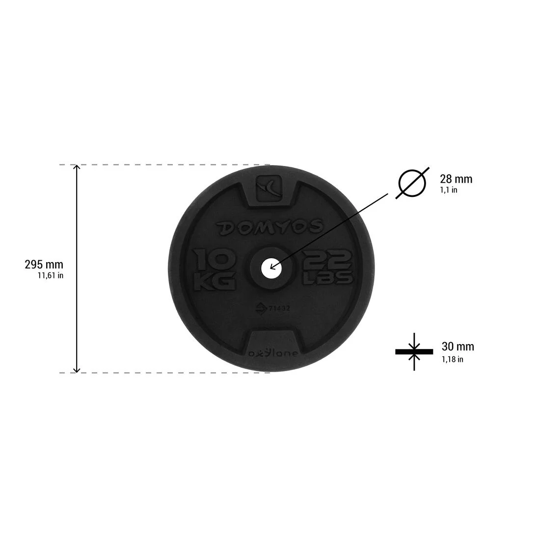 Disco para pesas 28mm de .5 a 20 kilos Cross Training - Image 3