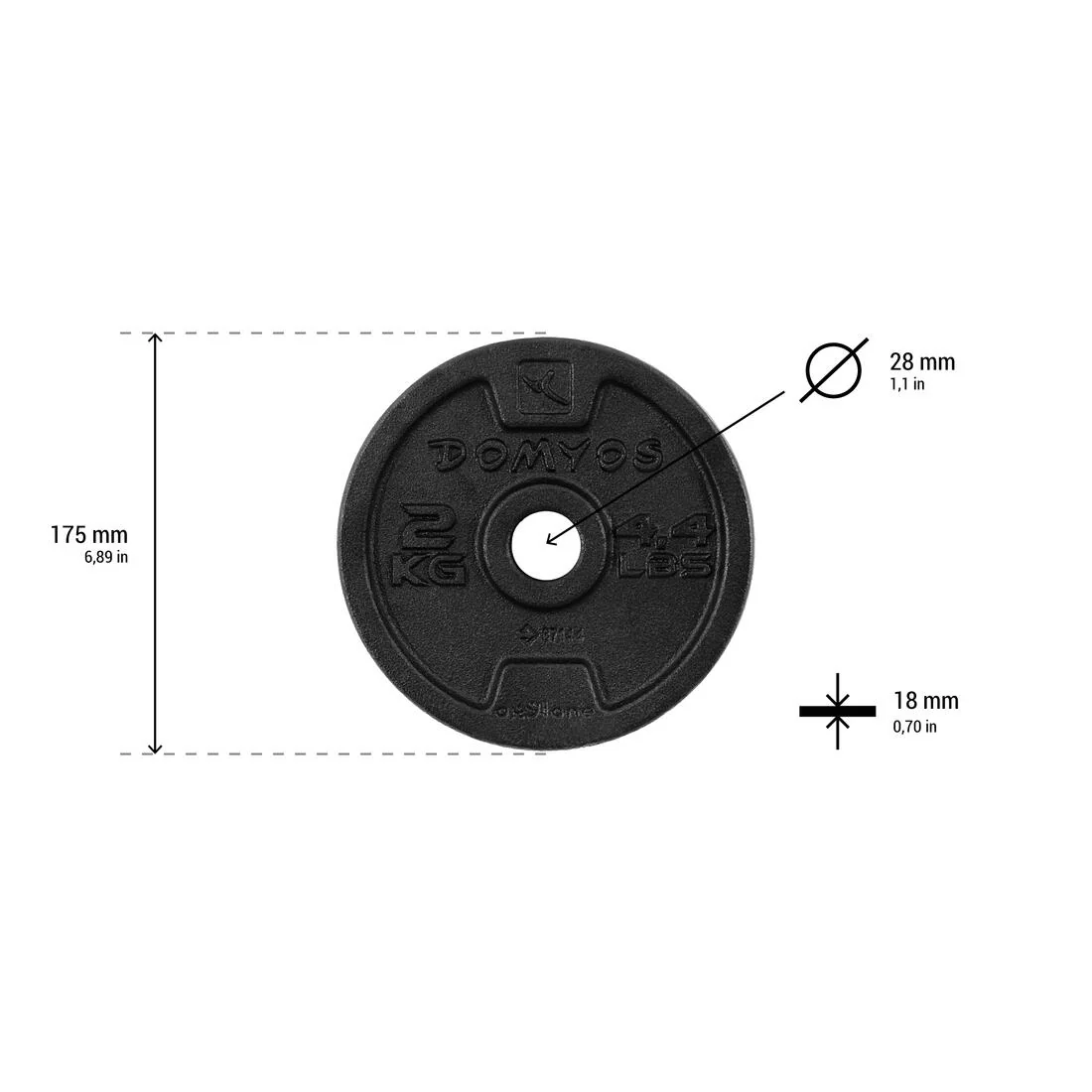 Disco para pesas 28mm de .5 a 20 kilos Cross Training - Image 5