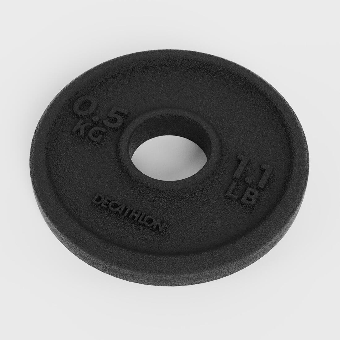 Disco Musculación 28 mm Hierro Parcialmente Reciclado 0,5 kg - Image 4