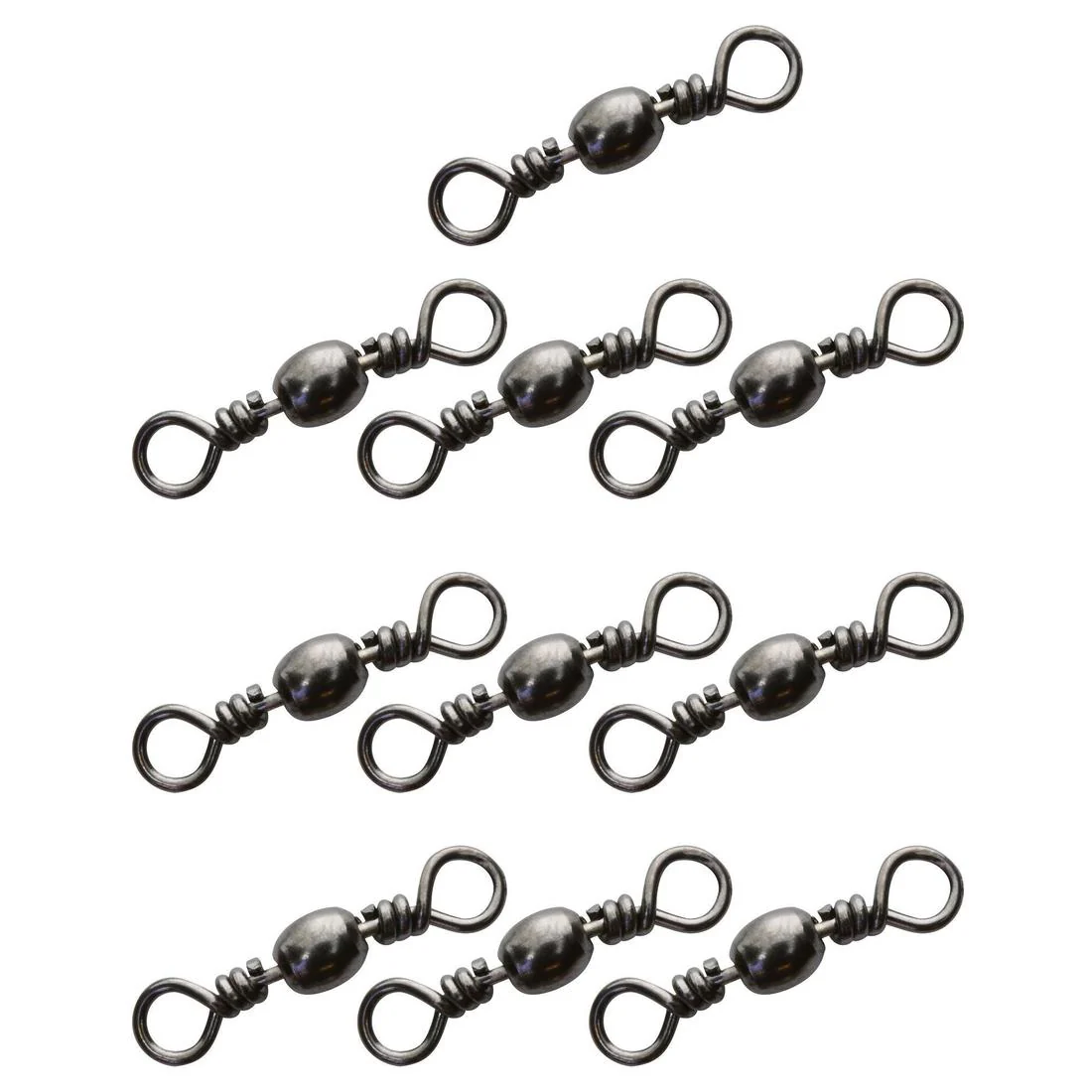 EMERILLÓN BARRILETE PESCA SWIVEL BLACK NICKEL X10 - Image 2