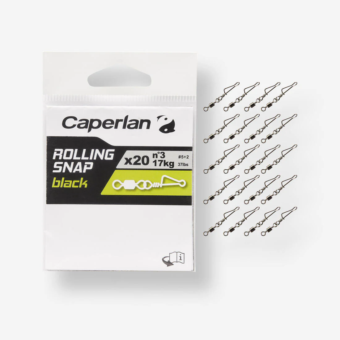 EMERILLÓN GANCHO PESCA ROLLING SNAP BLACK