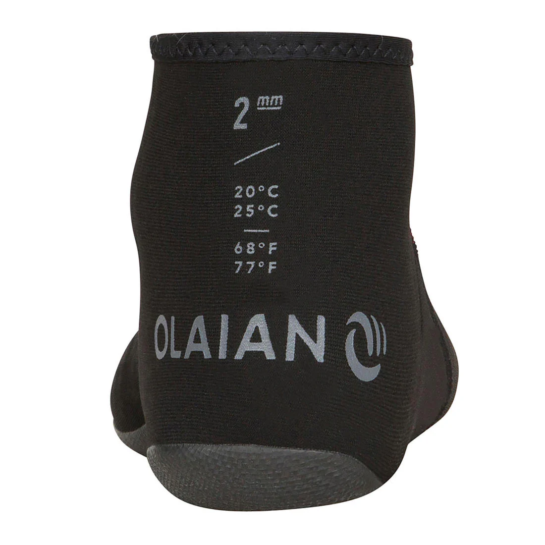 Escarpines/calcetines de surf/bodyboard de neopreno negros de 2 mm 100 - Image 3