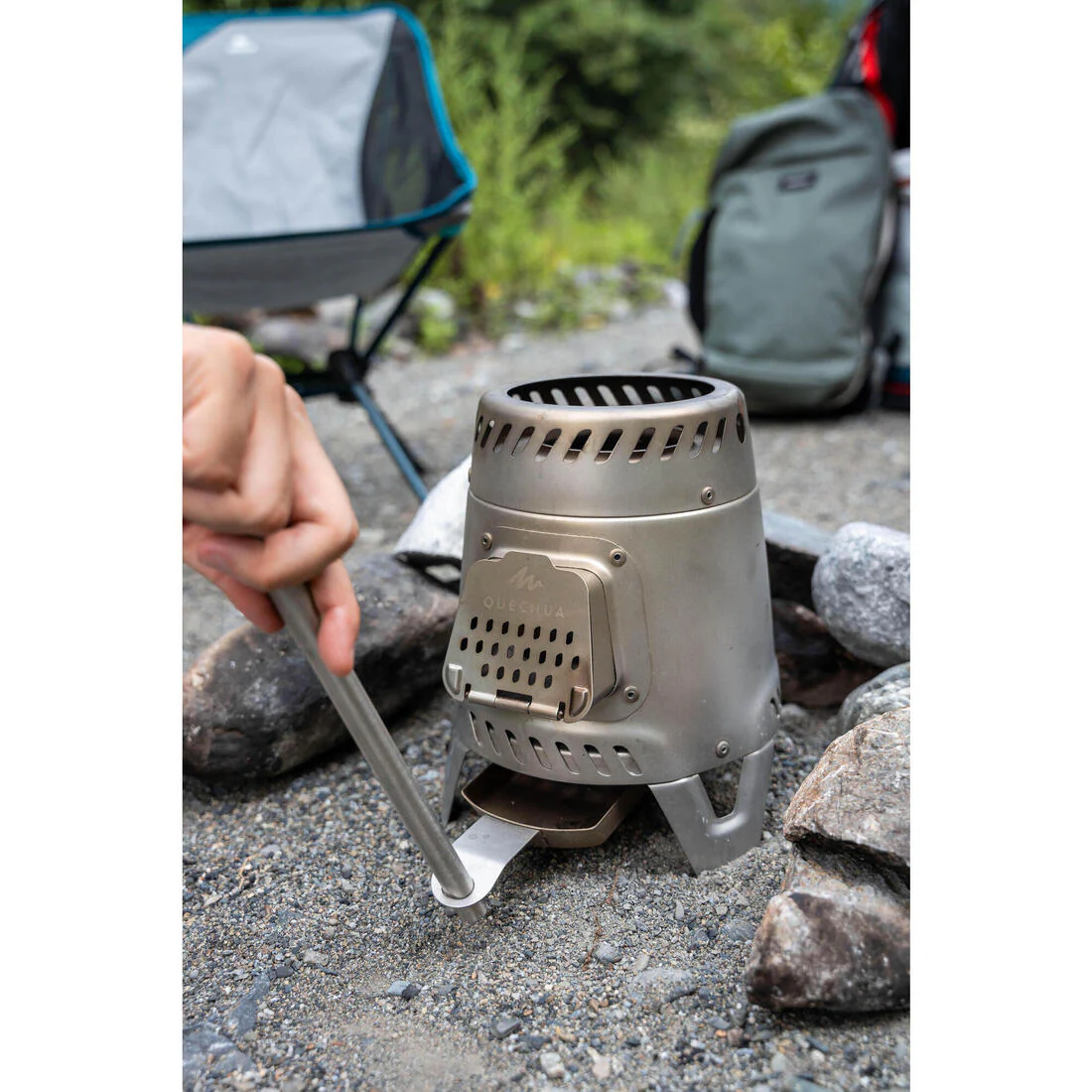 Estufa de leña de camping de acero inoxidable 500 - Image 10