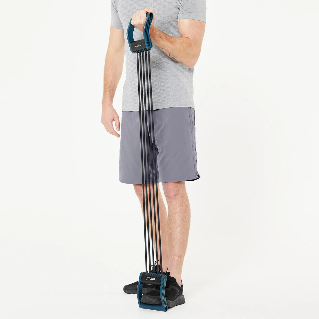 Extensor de musculación regulable de 5 a 25 kg negro con azul - Image 6