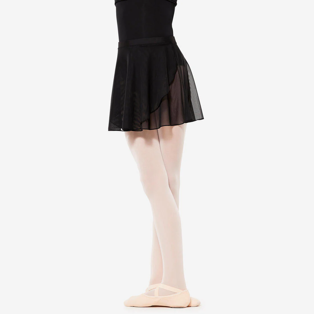 Falda de danza clásica de gasa negra 500