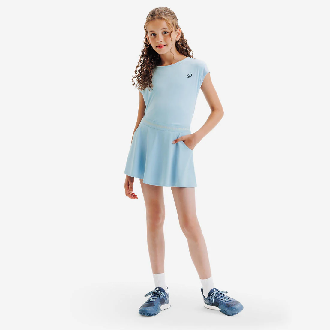 Falda de tenis blanca para niña TSK 500 - Image 3