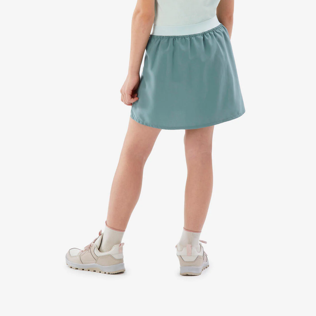 Falda-short de senderismo verde para niños de 7 a 15 años MH100 - Image 3