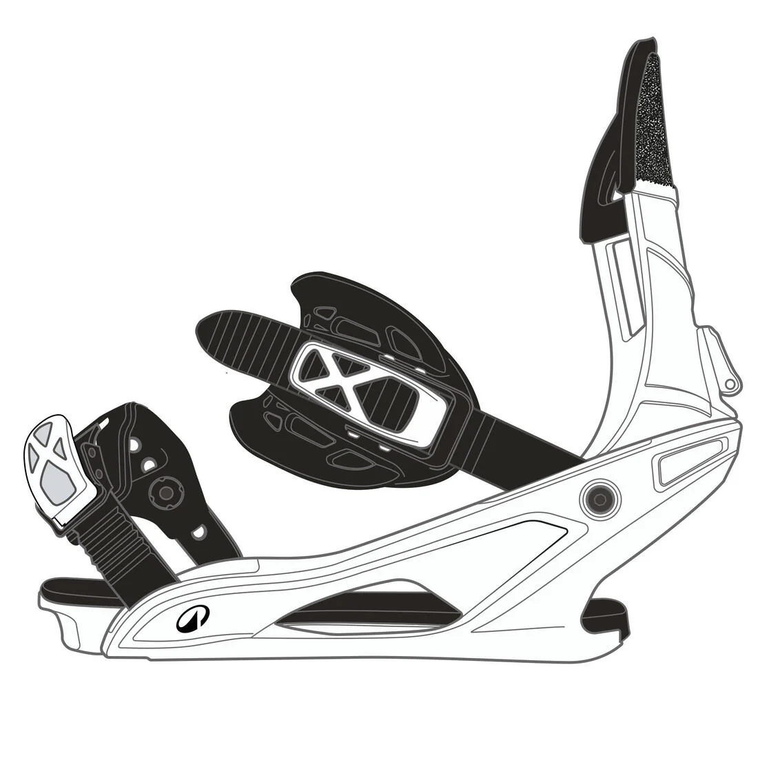 Fijaciones snowboard allmountain/freestyle - SNB 500 blancas - Image 12