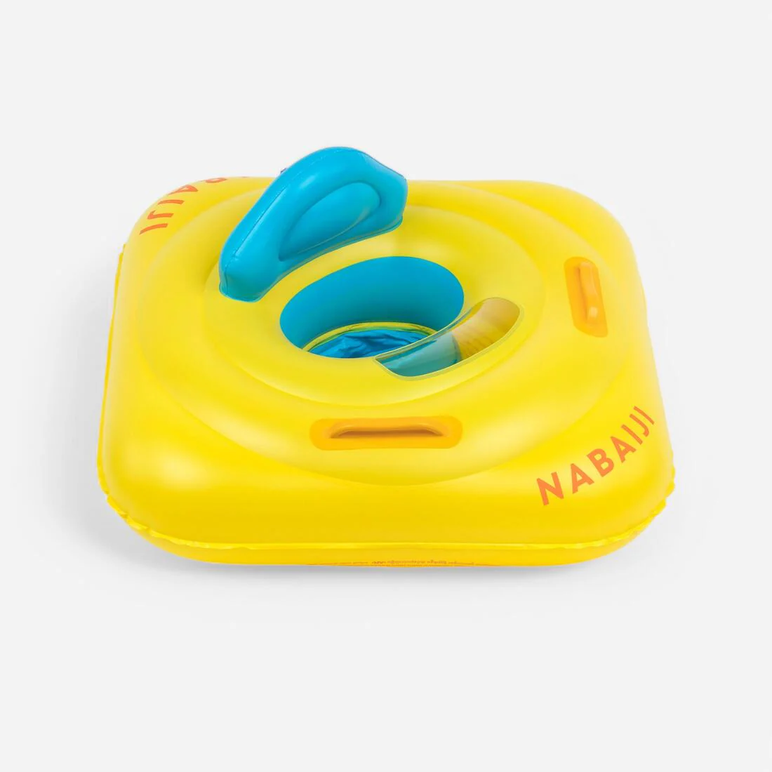 Flotador de natación con asiento con asas para bebés de 7 a 11 kg amarillo