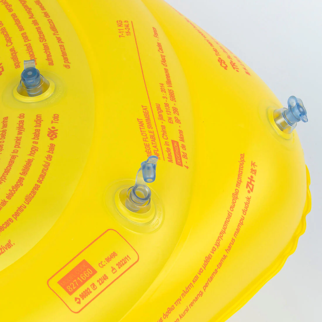 Flotador de natación con asiento con asas para bebés de 7 a 11 kg amarillo - Image 6