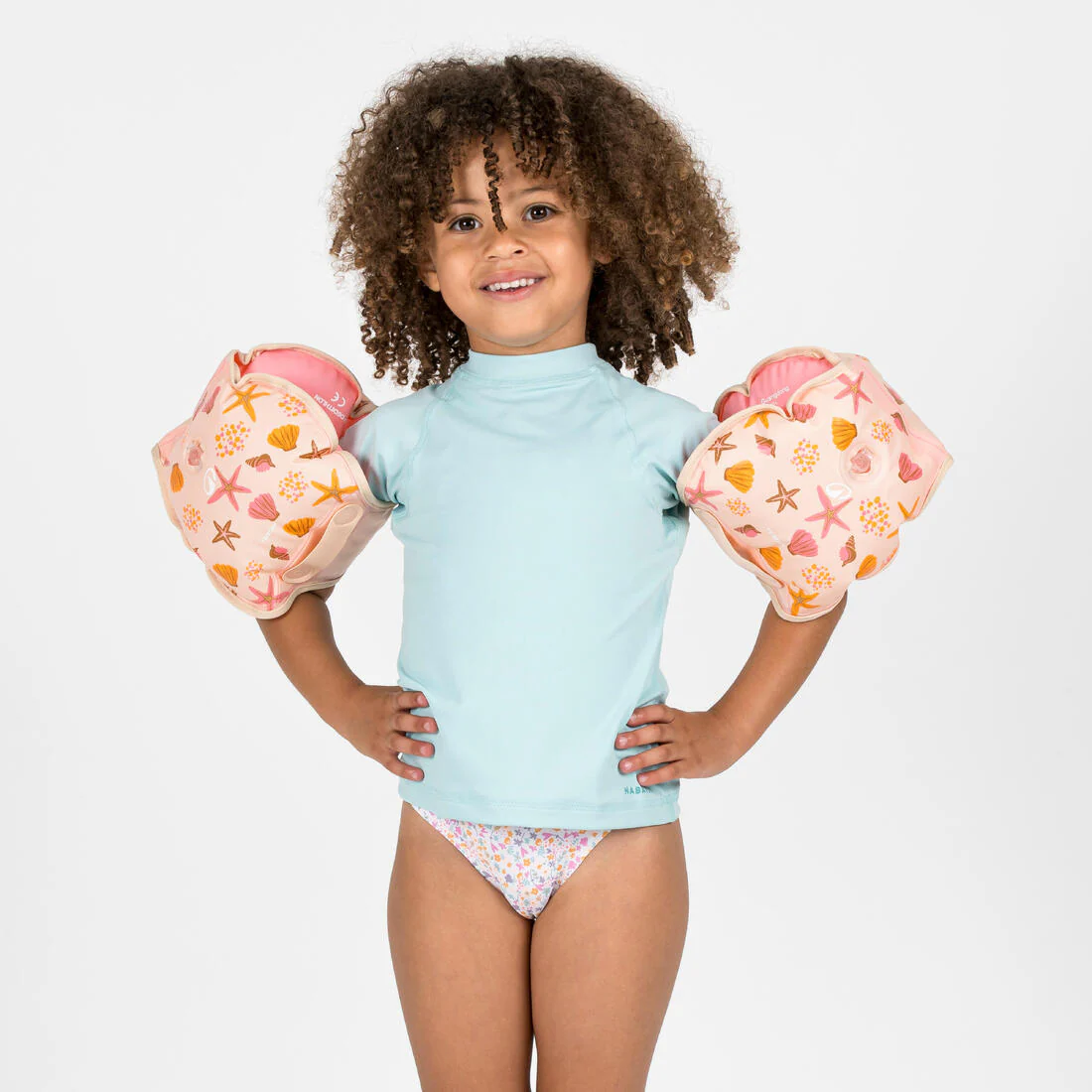 Flotadores de natación evolutivos con estampado floral para niños Tiswim - Image 11