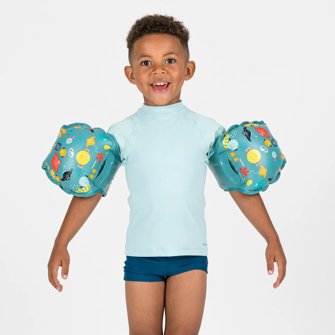 Flotadores de natación evolutivos con estampado floral para niños Tiswim - Image 15