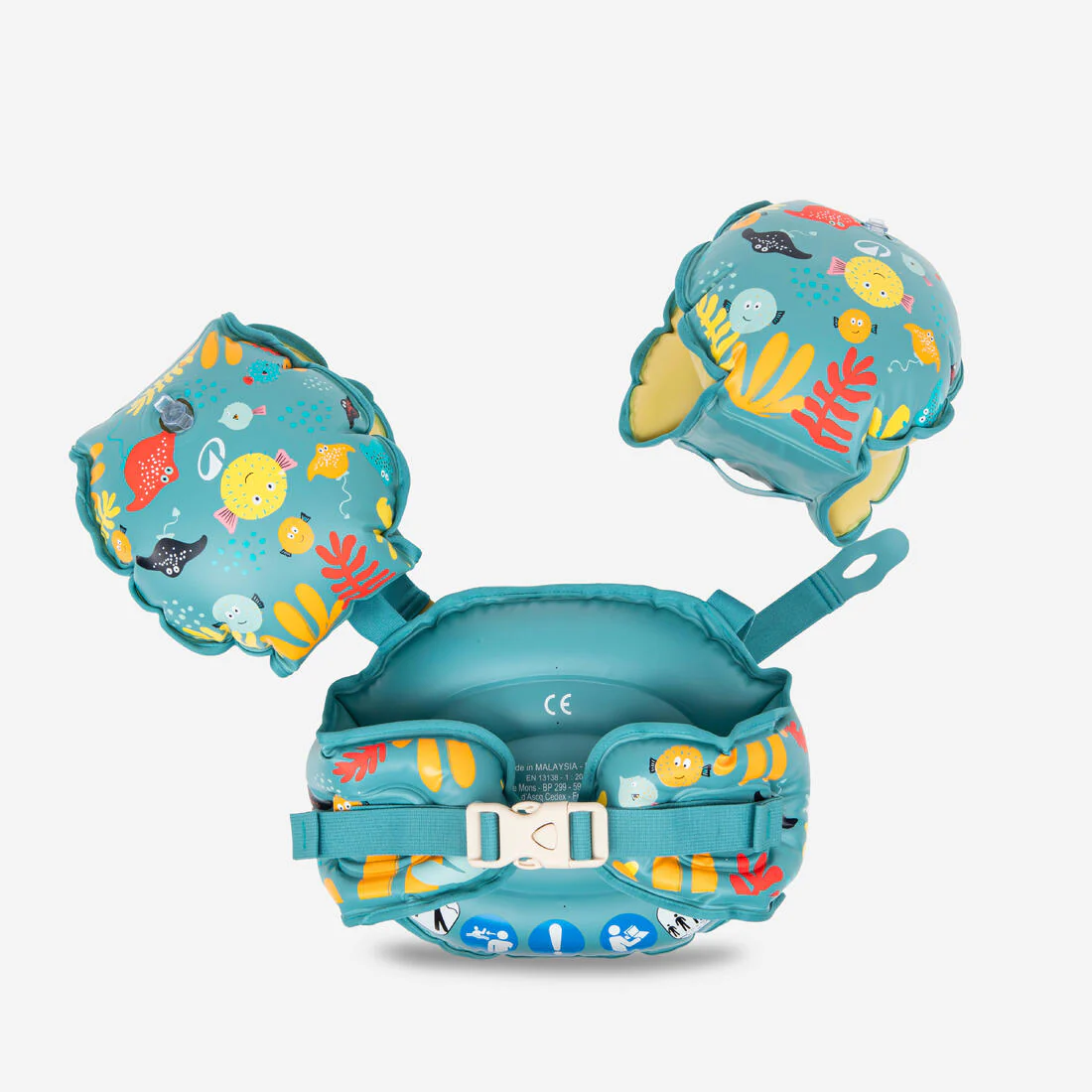Flotadores de natación evolutivos con estampado floral para niños Tiswim - Image 24
