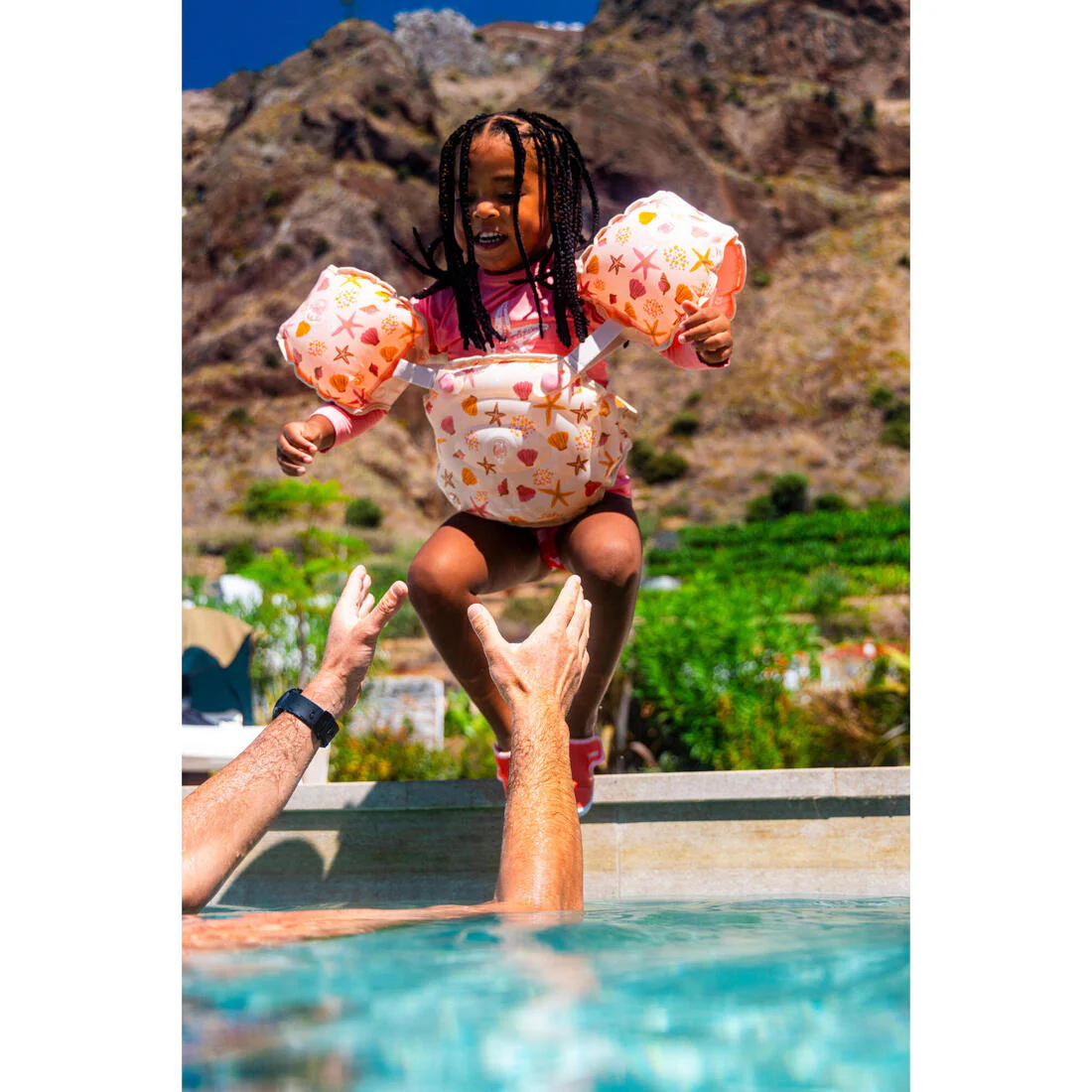 Flotadores de natación evolutivos con estampado floral para niños Tiswim - Image 36