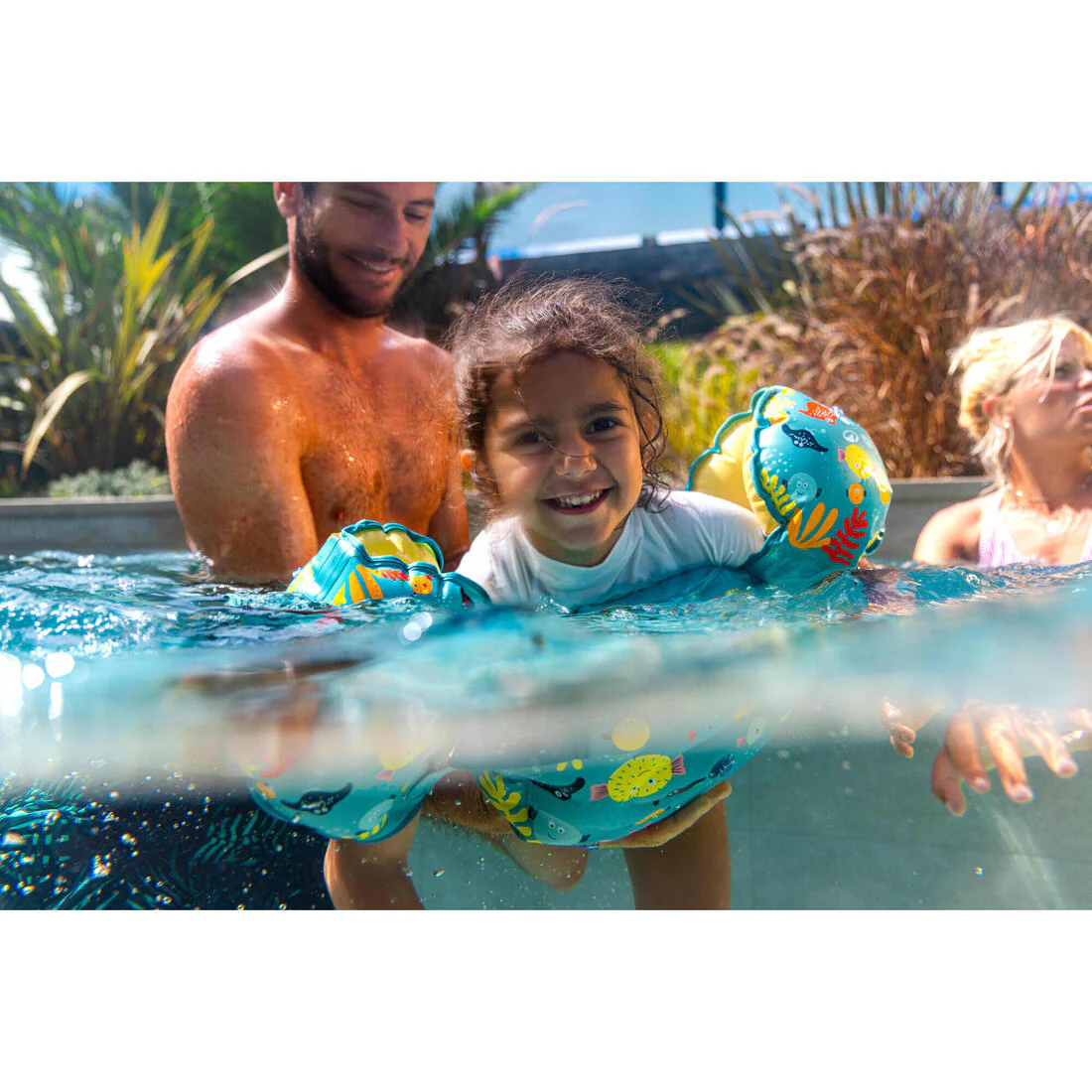 Flotadores de natación evolutivos con estampado floral para niños Tiswim - Image 44